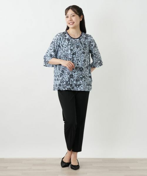 Leilian / レリアン シャツ・ブラウス | フラワープリントブラウス【Leilian WHITE LABEL】 | 詳細1