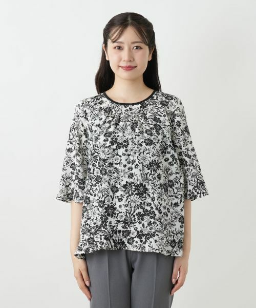 Leilian / レリアン シャツ・ブラウス | フラワープリントブラウス【Leilian WHITE LABEL】 | 詳細7