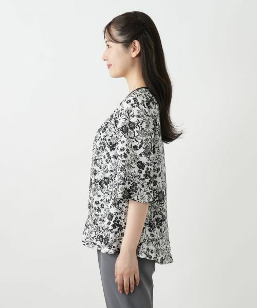 Leilian / レリアン シャツ・ブラウス | フラワープリントブラウス【Leilian WHITE LABEL】 | 詳細8