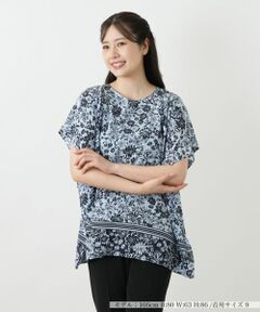 Leilian / レリアン シャツ・ブラウス | フラワープリントブラウス【Leilian WHITE LABEL】