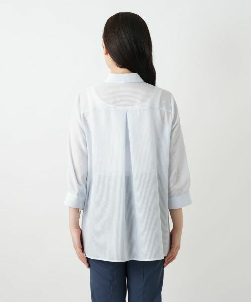 Leilian / レリアン シャツ・ブラウス | シアーストライプブラウス【Leilian WHITE LABEL】 | 詳細12