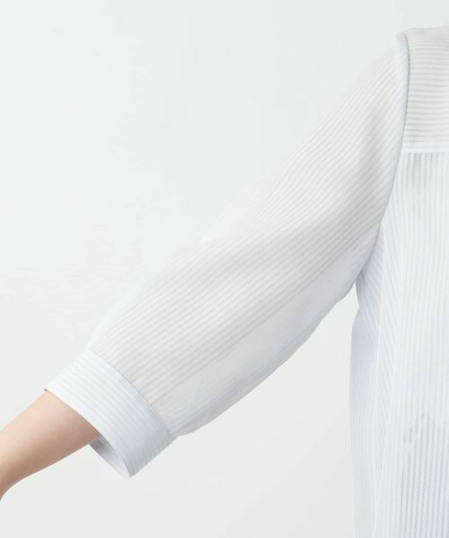 Leilian / レリアン シャツ・ブラウス | シアーストライプブラウス【Leilian WHITE LABEL】 | 詳細15