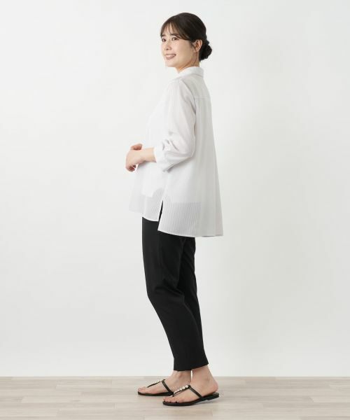 Leilian / レリアン シャツ・ブラウス | シアーストライプブラウス【Leilian WHITE LABEL】 | 詳細2