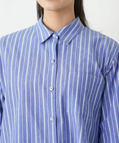 Leilian / レリアン シャツ・ブラウス | ストライプ七分袖ブラウス【Leilian WHITE LABEL】 | 詳細10