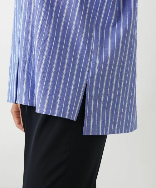 Leilian / レリアン シャツ・ブラウス | ストライプ七分袖ブラウス【Leilian WHITE LABEL】 | 詳細14