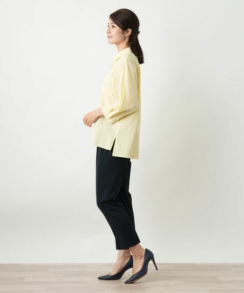 Leilian / レリアン シャツ・ブラウス | ストライプ七分袖ブラウス【Leilian WHITE LABEL】 | 詳細2