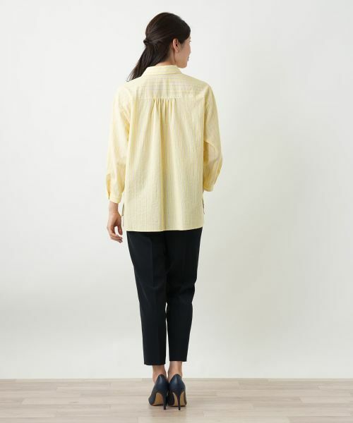 Leilian / レリアン シャツ・ブラウス | ストライプ七分袖ブラウス【Leilian WHITE LABEL】 | 詳細3