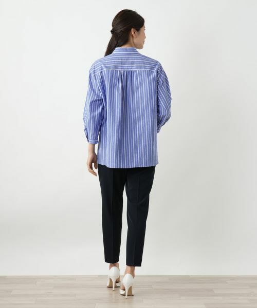 Leilian / レリアン シャツ・ブラウス | ストライプ七分袖ブラウス【Leilian WHITE LABEL】 | 詳細6