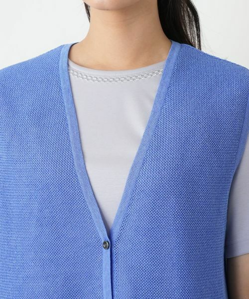 Leilian / レリアン テーラードジャケット | カラーブロックニットベスト【Leilian WHITE LABEL】 | 詳細10
