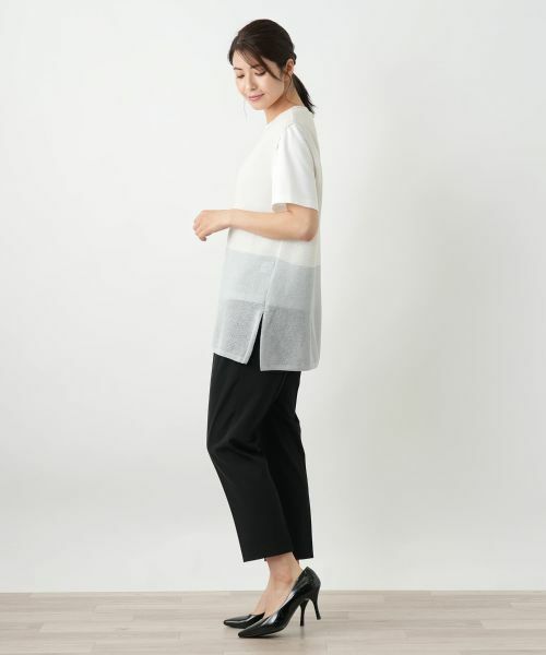 Leilian / レリアン テーラードジャケット | カラーブロックニットベスト【Leilian WHITE LABEL】 | 詳細2