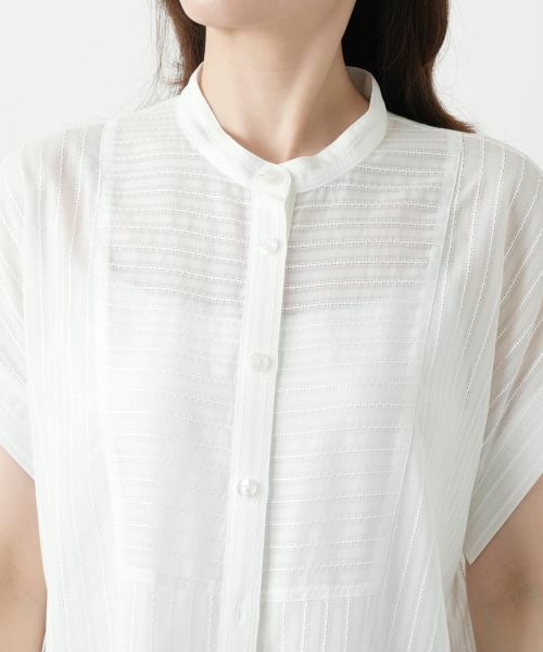 Leilian / レリアン シャツ・ブラウス | バンドカラーブラウス【Leilian WHITE LABEL】 | 詳細10