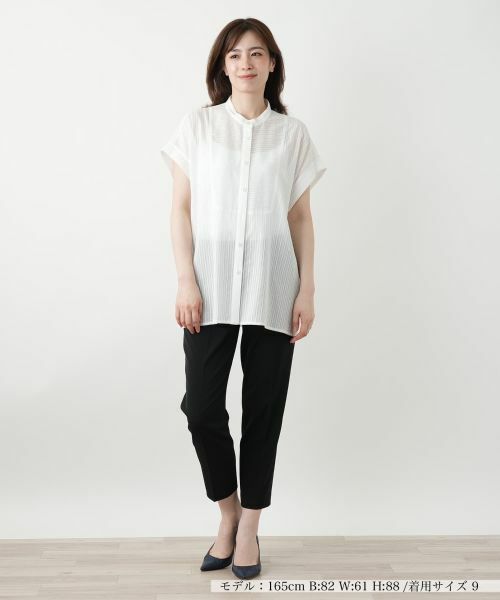 Leilian / レリアン シャツ・ブラウス | バンドカラーブラウス【Leilian WHITE LABEL】 | 詳細4