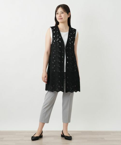 Leilian / レリアン テーラードジャケット | レースベスト【Leilian WHITE LABEL】 | 詳細1