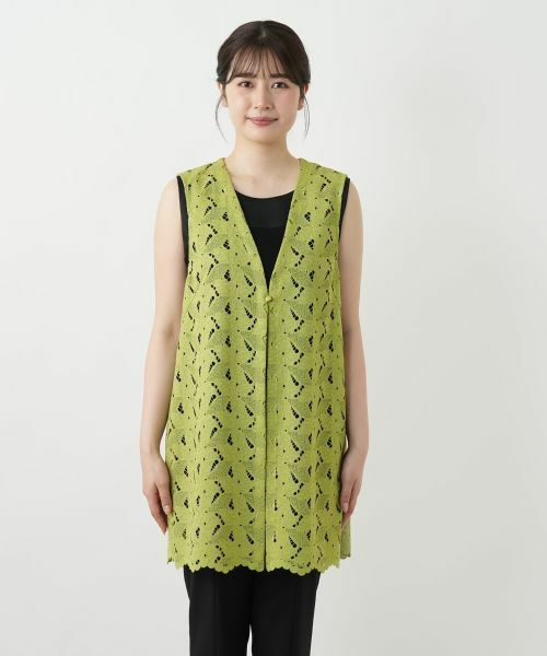 Leilian / レリアン テーラードジャケット | レースベスト【Leilian WHITE LABEL】 | 詳細7