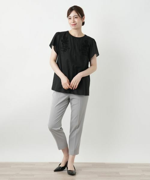 Leilian / レリアン シャツ・ブラウス | フラワー刺繍ブラウス【Leilian WHITE LABEL】 | 詳細1