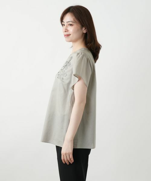 Leilian / レリアン シャツ・ブラウス | フラワー刺繍ブラウス【Leilian WHITE LABEL】 | 詳細8