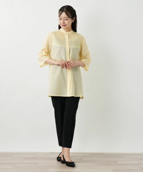 Leilian / レリアン シャツ・ブラウス | バンドカラーブラウス【Leilian WHITE LABEL】 | 詳細1