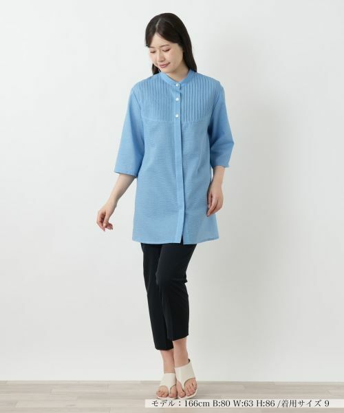 Leilian / レリアン シャツ・ブラウス | バンドカラーブラウス【Leilian WHITE LABEL】 | 詳細4