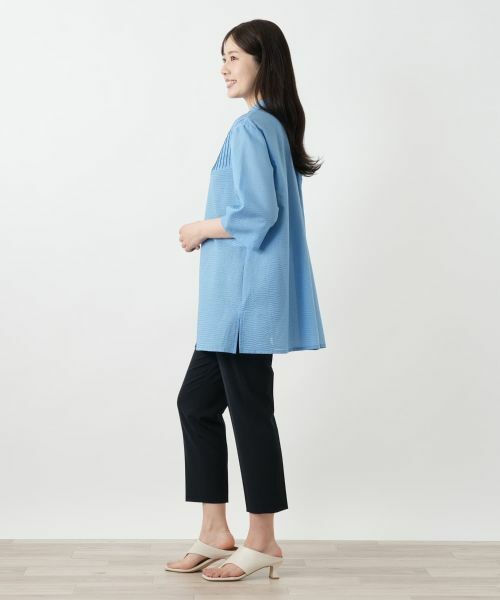 Leilian / レリアン シャツ・ブラウス | バンドカラーブラウス【Leilian WHITE LABEL】 | 詳細5