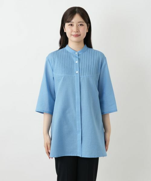 Leilian / レリアン シャツ・ブラウス | バンドカラーブラウス【Leilian WHITE LABEL】 | 詳細7