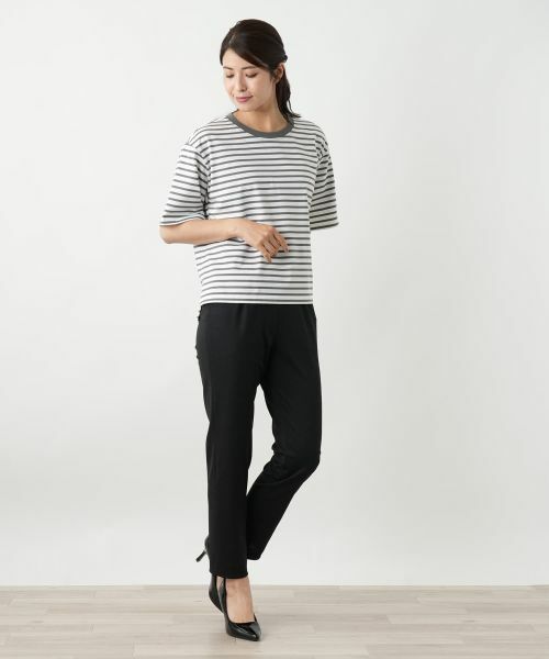 Leilian / レリアン Tシャツ | ボーダーカットソー【Leilian WHITE LABEL】 | 詳細4