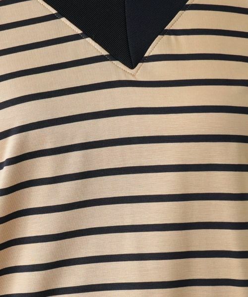 Leilian / レリアン カットソー | ボーダー切替Vネックカットソー【Leilian WHITE LABEL】 | 詳細14