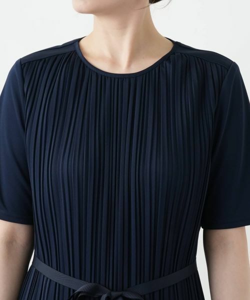 Leilian / レリアン ドレス | ベルト付きプリーツワンピース【Leilian WHITE LABEL】 | 詳細11