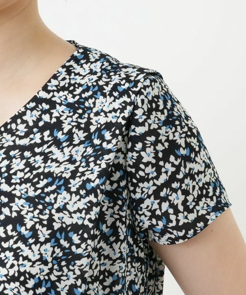 Leilian / レリアン ドレス | プリントVネックワンピース【Leilian WHITE LABEL】 | 詳細13