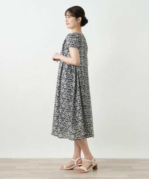 Leilian / レリアン ドレス | プリントVネックワンピース【Leilian WHITE LABEL】 | 詳細2