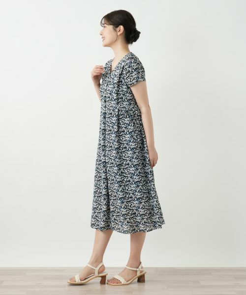 Leilian / レリアン ドレス | プリントVネックワンピース【Leilian WHITE LABEL】 | 詳細5