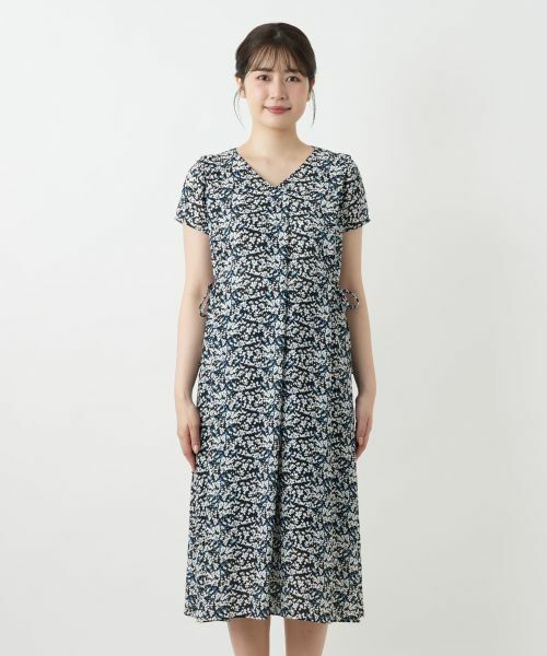 Leilian / レリアン ドレス | プリントVネックワンピース【Leilian WHITE LABEL】 | 詳細8