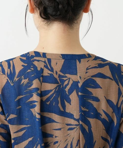 Leilian / レリアン ドレス | リーフ柄フレアワンピース【Leilian WHITE LABEL】 | 詳細12