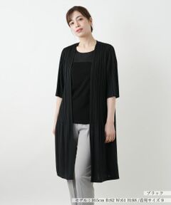 Leilian / レリアン テーラードジャケット | プリーツロングジャケット【Leilian WHITE LABEL】