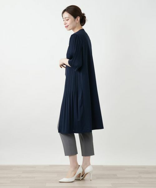 Leilian / レリアン テーラードジャケット | プリーツロングジャケット【Leilian WHITE LABEL】 | 詳細5