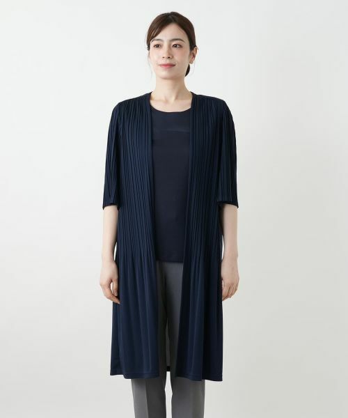 Leilian / レリアン テーラードジャケット | プリーツロングジャケット【Leilian WHITE LABEL】 | 詳細7