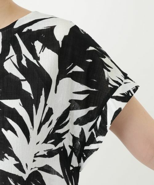 Leilian / レリアン シャツ・ブラウス | リーフ柄チュニックブラウス【Leilian WHITE LABEL】 | 詳細12