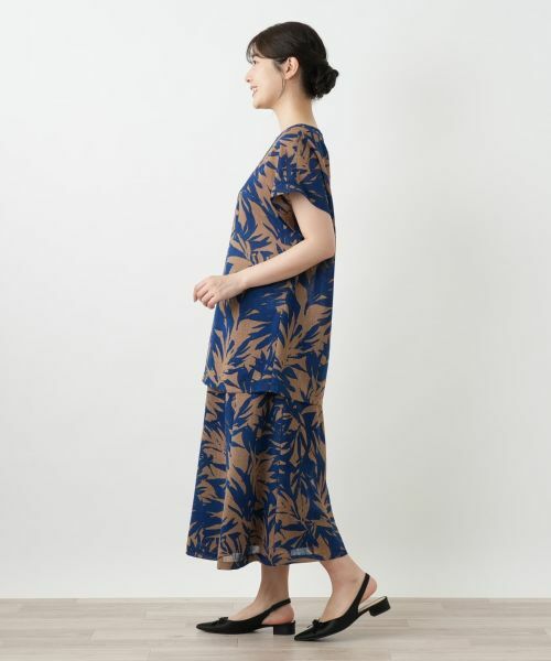 Leilian / レリアン シャツ・ブラウス | リーフ柄チュニックブラウス【Leilian WHITE LABEL】 | 詳細2