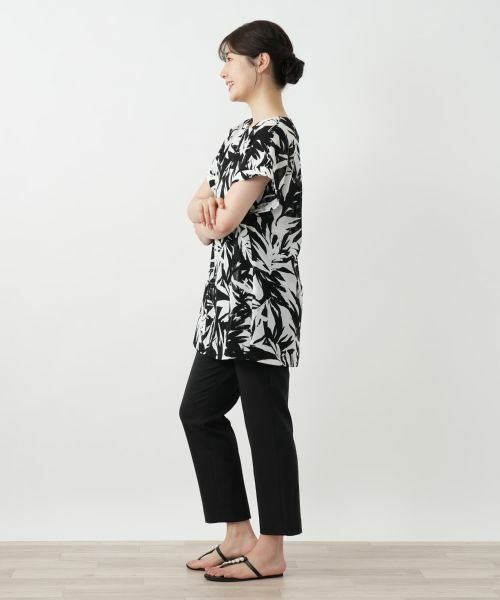 Leilian / レリアン シャツ・ブラウス | リーフ柄チュニックブラウス【Leilian WHITE LABEL】 | 詳細5