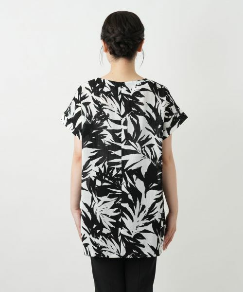 Leilian / レリアン シャツ・ブラウス | リーフ柄チュニックブラウス【Leilian WHITE LABEL】 | 詳細9