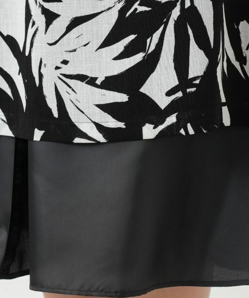 Leilian / レリアン ミニ・ひざ丈スカート | リーフ柄フレアスカート【Leilian WHITE LABEL】 | 詳細12
