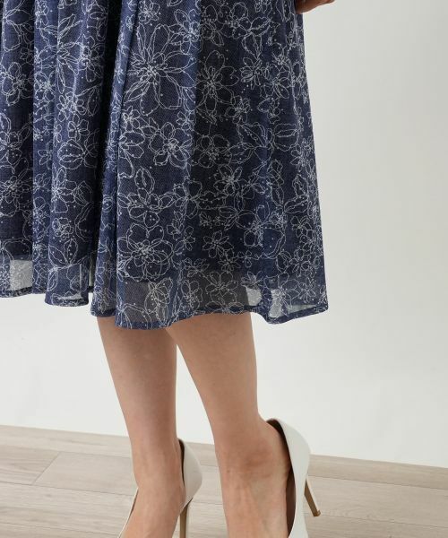 Leilian / レリアン ドレス | フラワー柄フレアワンピース【Leilian WHITE LABEL】 | 詳細11