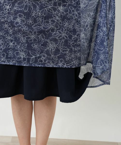 Leilian / レリアン ドレス | フラワー柄フレアワンピース【Leilian WHITE LABEL】 | 詳細12