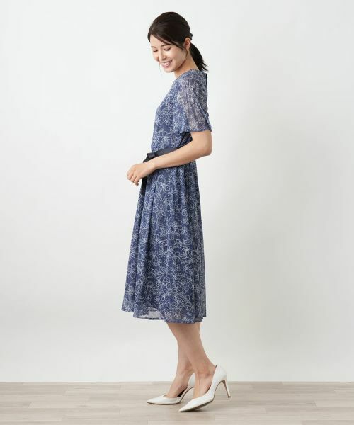 Leilian / レリアン ドレス | フラワー柄フレアワンピース【Leilian WHITE LABEL】 | 詳細2