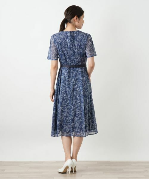 Leilian / レリアン ドレス | フラワー柄フレアワンピース【Leilian WHITE LABEL】 | 詳細3