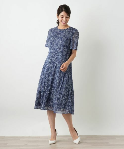 Leilian / レリアン ドレス | フラワー柄フレアワンピース【Leilian WHITE LABEL】 | 詳細4