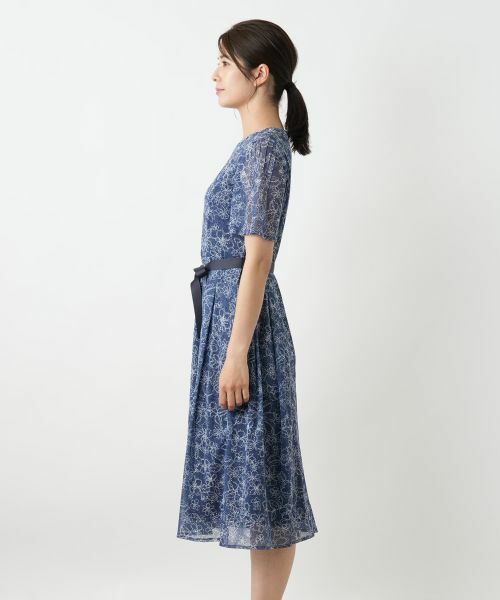 Leilian / レリアン ドレス | フラワー柄フレアワンピース【Leilian WHITE LABEL】 | 詳細6