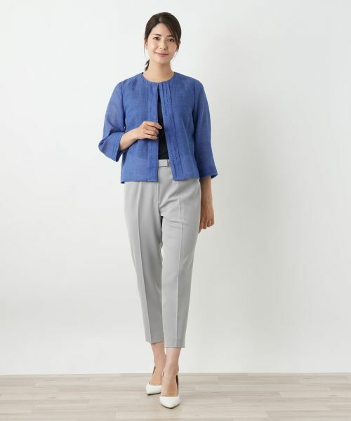 Leilian / レリアン テーラードジャケット | ノーカラージャケット【Leilian WHITE LABEL】 | 詳細4