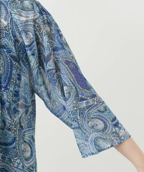 Leilian / レリアン シャツ・ブラウス | ペイズリー柄バンドカラーブラウス【Leilian WHITE LABEL】 | 詳細12