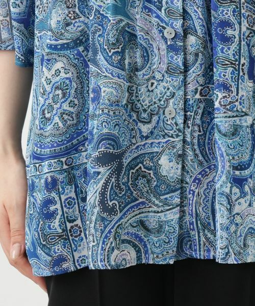 Leilian / レリアン シャツ・ブラウス | ペイズリー柄バンドカラーブラウス【Leilian WHITE LABEL】 | 詳細13