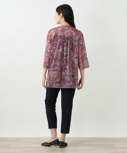 Leilian / レリアン シャツ・ブラウス | ペイズリー柄バンドカラーブラウス【Leilian WHITE LABEL】 | 詳細3